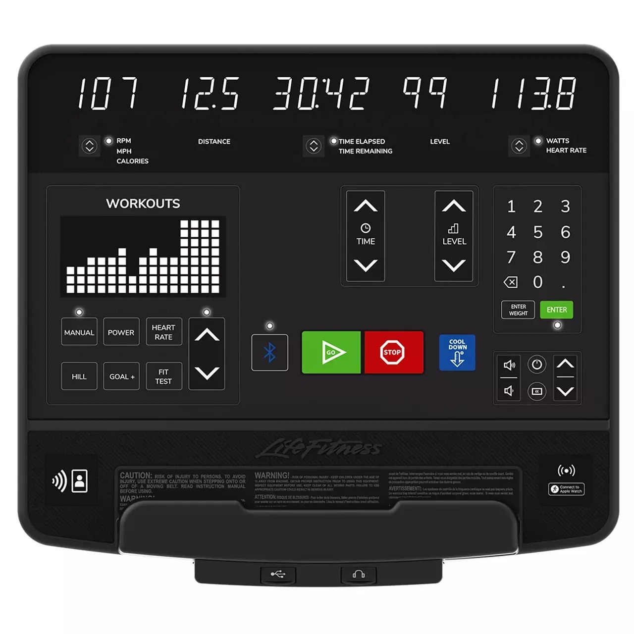 Life Fitness Aspire Recumbent Bike with SL Console | Arctic Silver Base