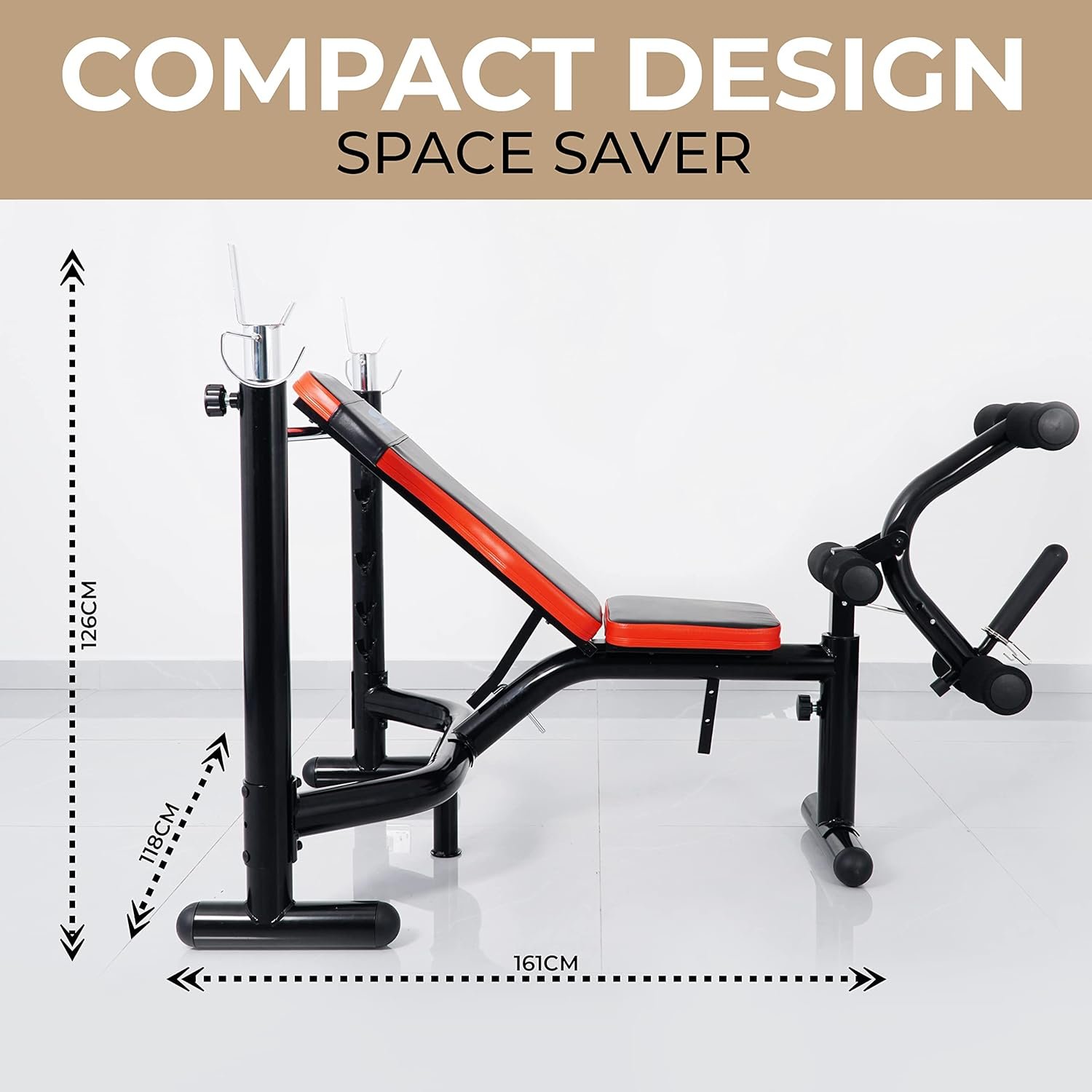 Miracle Fitness Heavy Duty Multi Functional Weight Lifting Bench with Rack