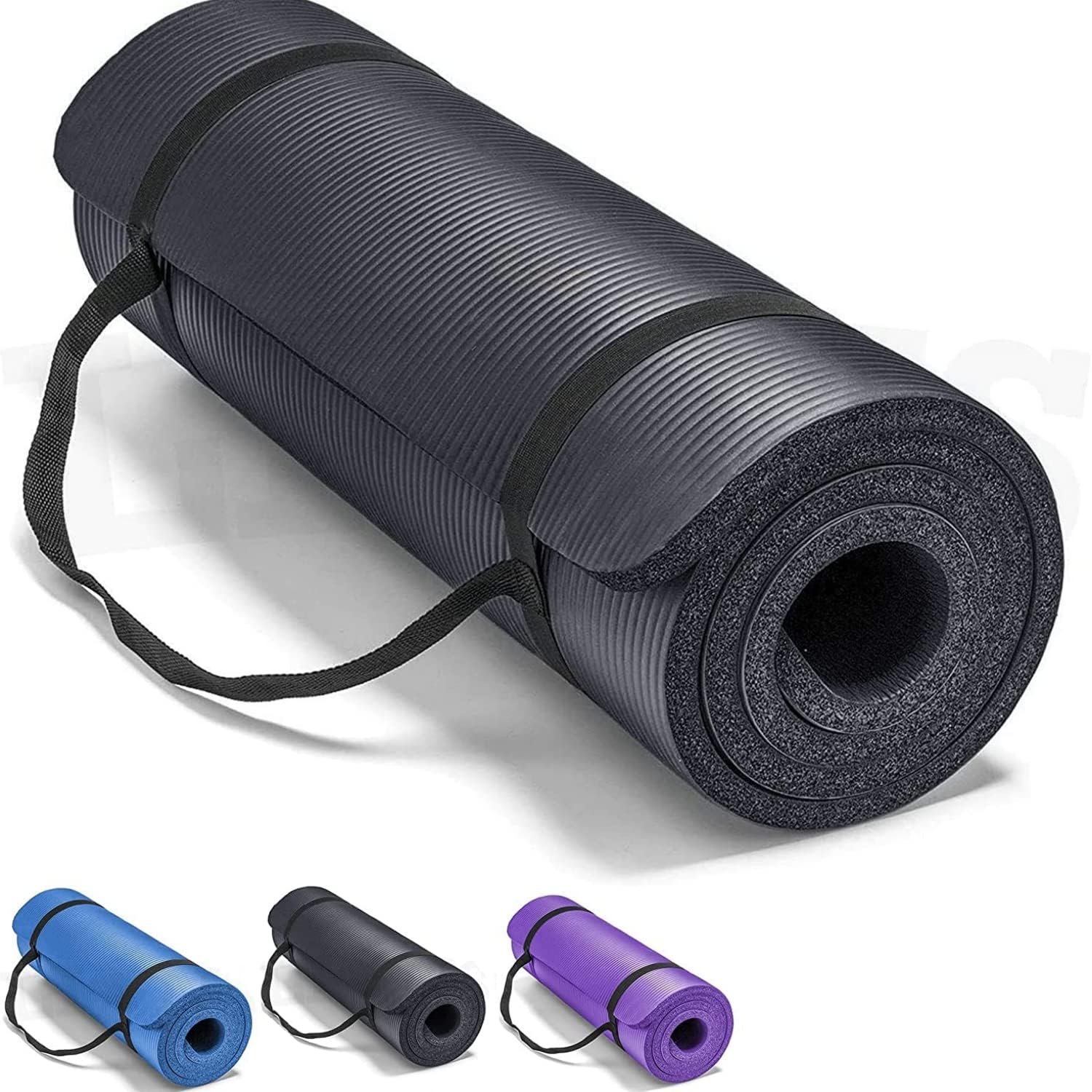 Miracle Fitness Yoga Mat with Strap Included 10mm Thickness
