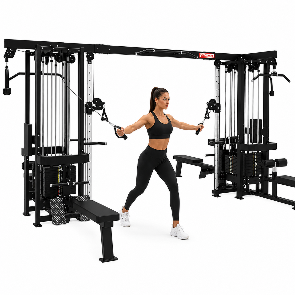 YORK Fitness 8 Station Multi Cross Over Machine | Commercial Functional
