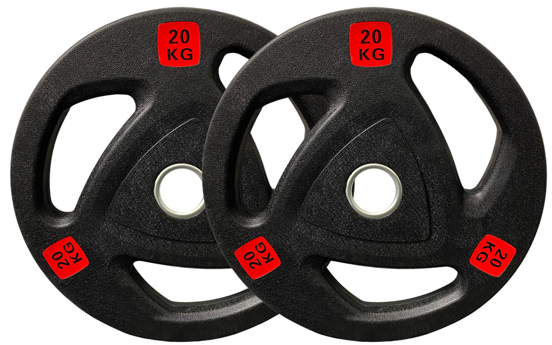 Miracle Fitness Tri-Grip Olympic Rubber Plates 20kg
