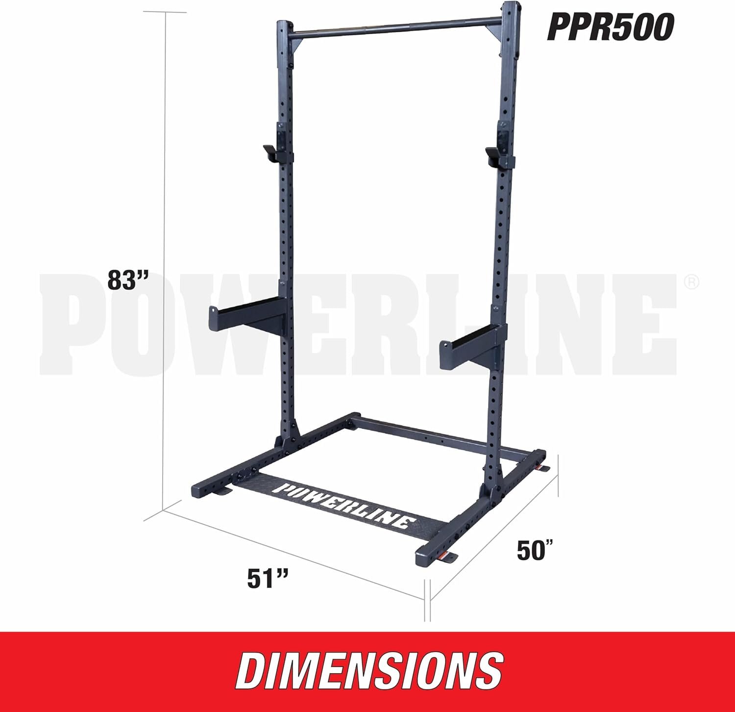 Body Solid Half Rack with J-Cups and Safety Arm Set PPR500