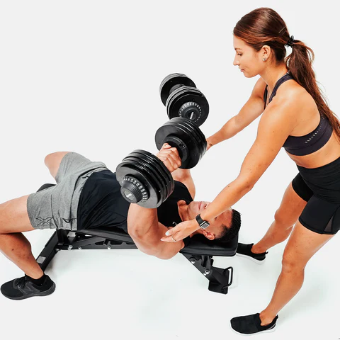 FORCE USA DialTech Elite 32.5kg Adjustable Dumbbell Pair With Stand