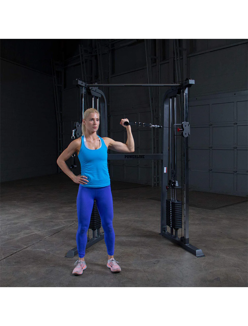 Body-Solid Powerline PFT100 Functional Trainer Cable Machine, Dual 160 Lb Weight Stacks