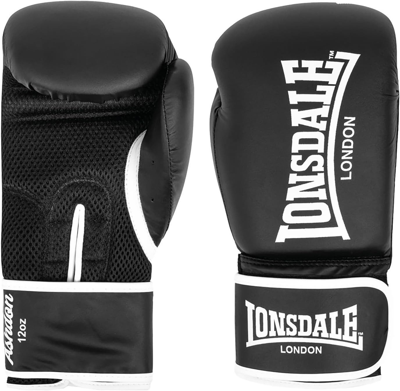Lonsdale Ashdon Training Gloves (Black/White, 10 oz) - UK