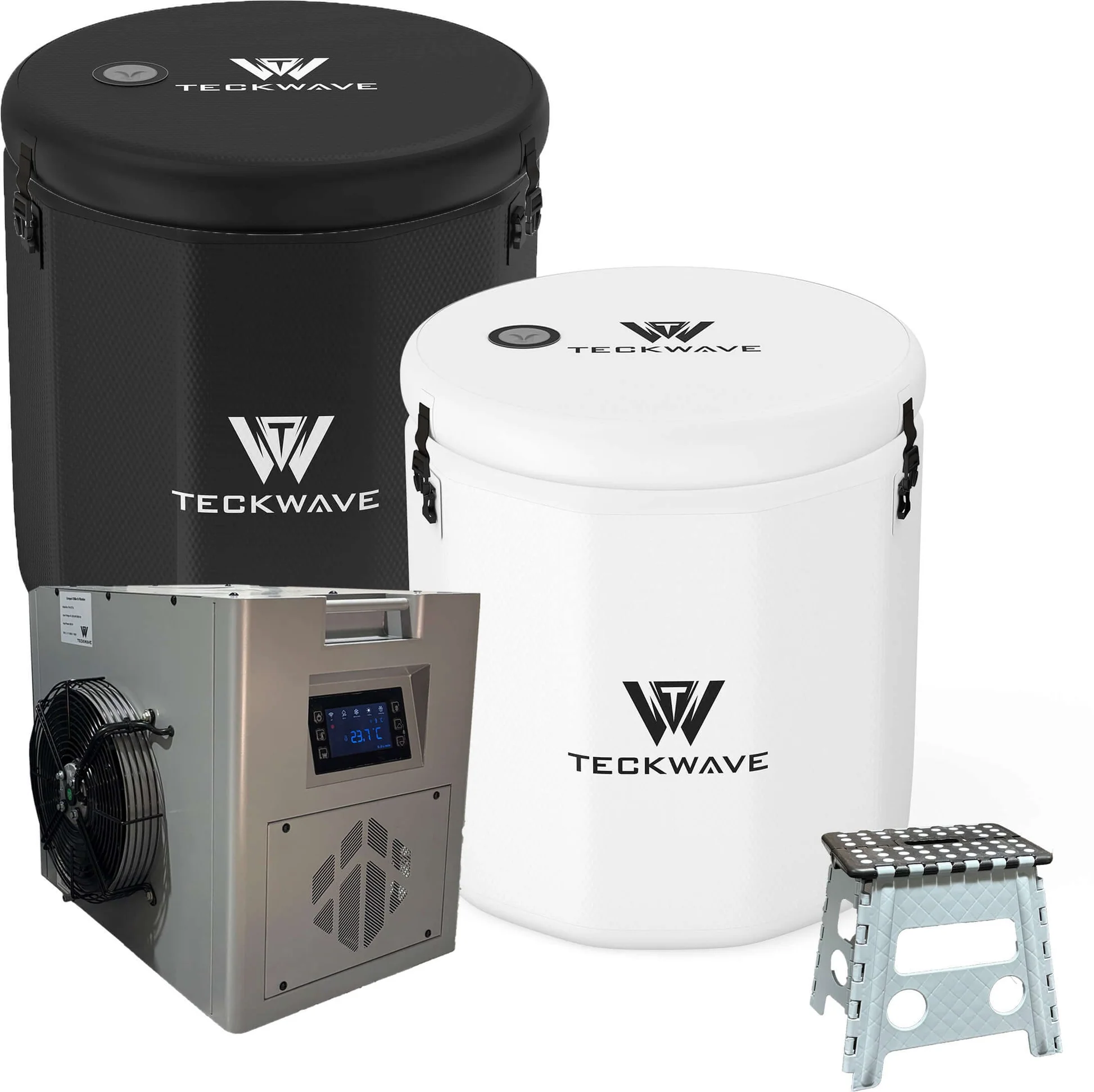 Teckwave Barrel Ice Bath & Cold Plunge with Chiller & Filtration