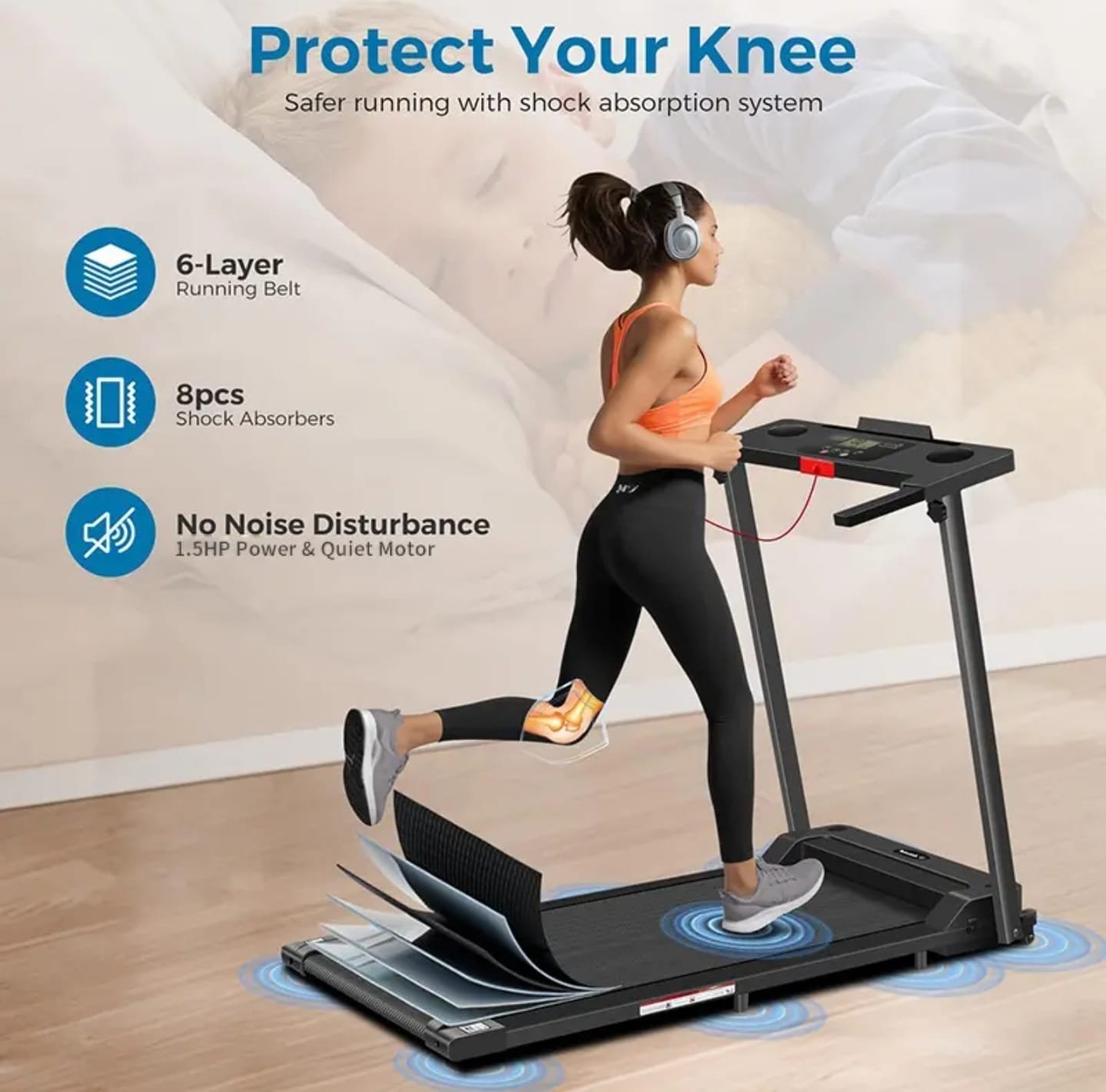 Body Strong Walking Pad Foldable Treadmill JC-530