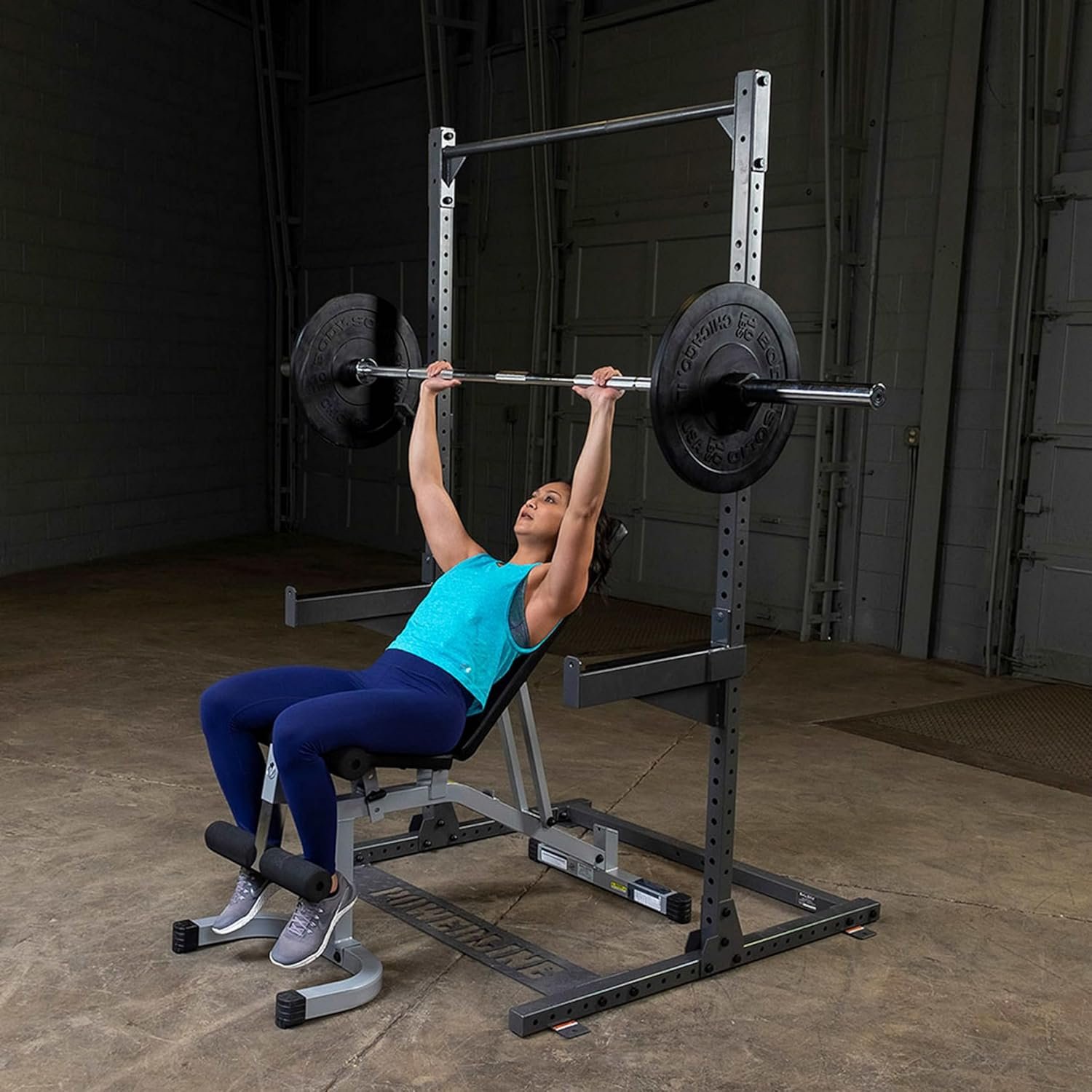 Body Solid Half Rack with J-Cups and Safety Arm Set PPR500