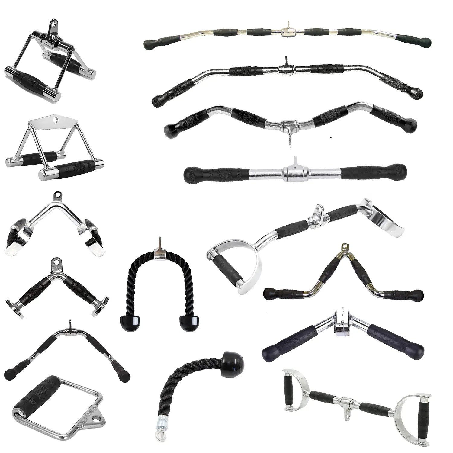 Body Strong Lat Cable Handles Attachments (16 Handles Bundle)