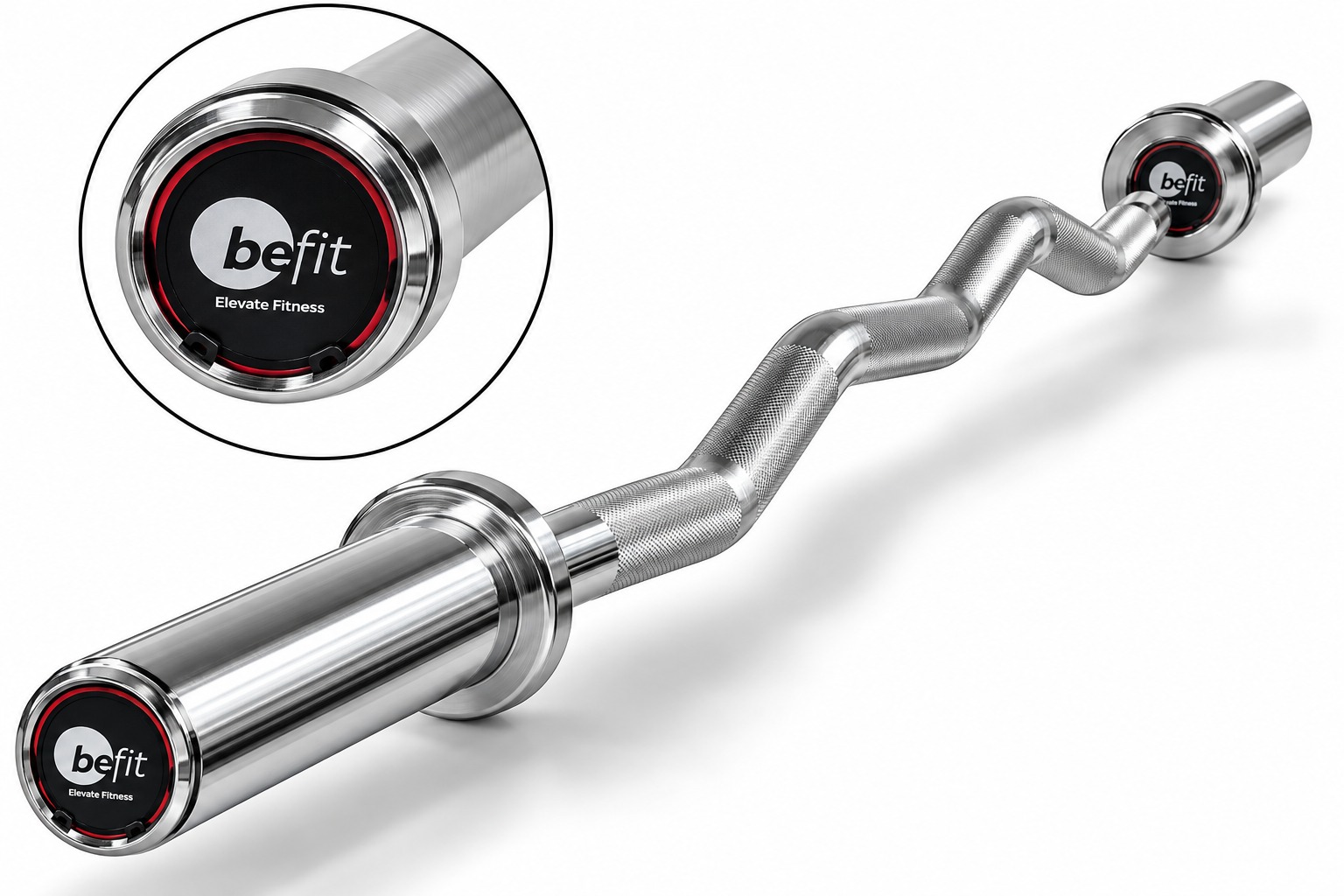 Befit 4Ft/1.2M Olympic Premium Ez Curl Bar