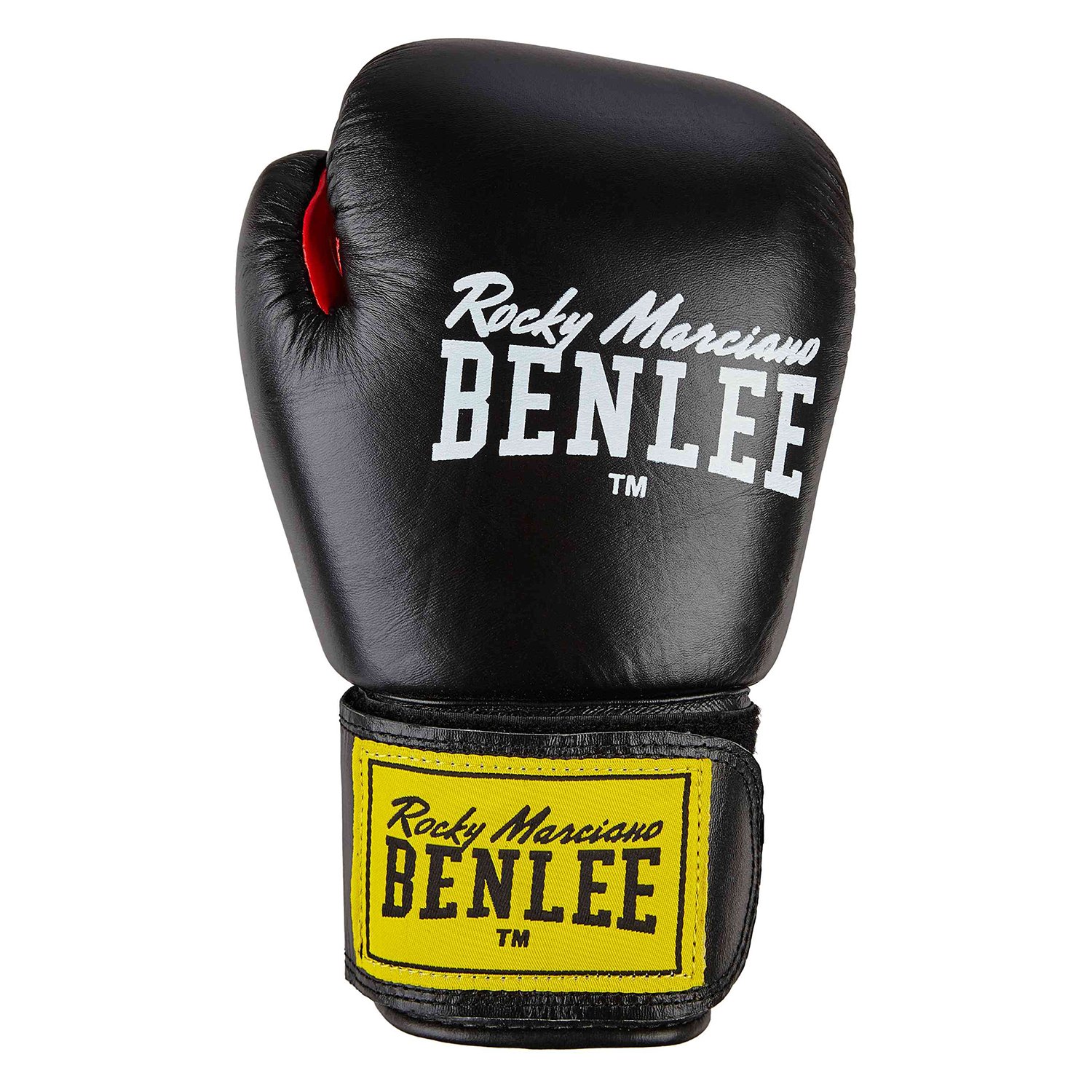 Benlee Sugar Deluxe Leather Boxing Gloves, Black/Red,14 Oz