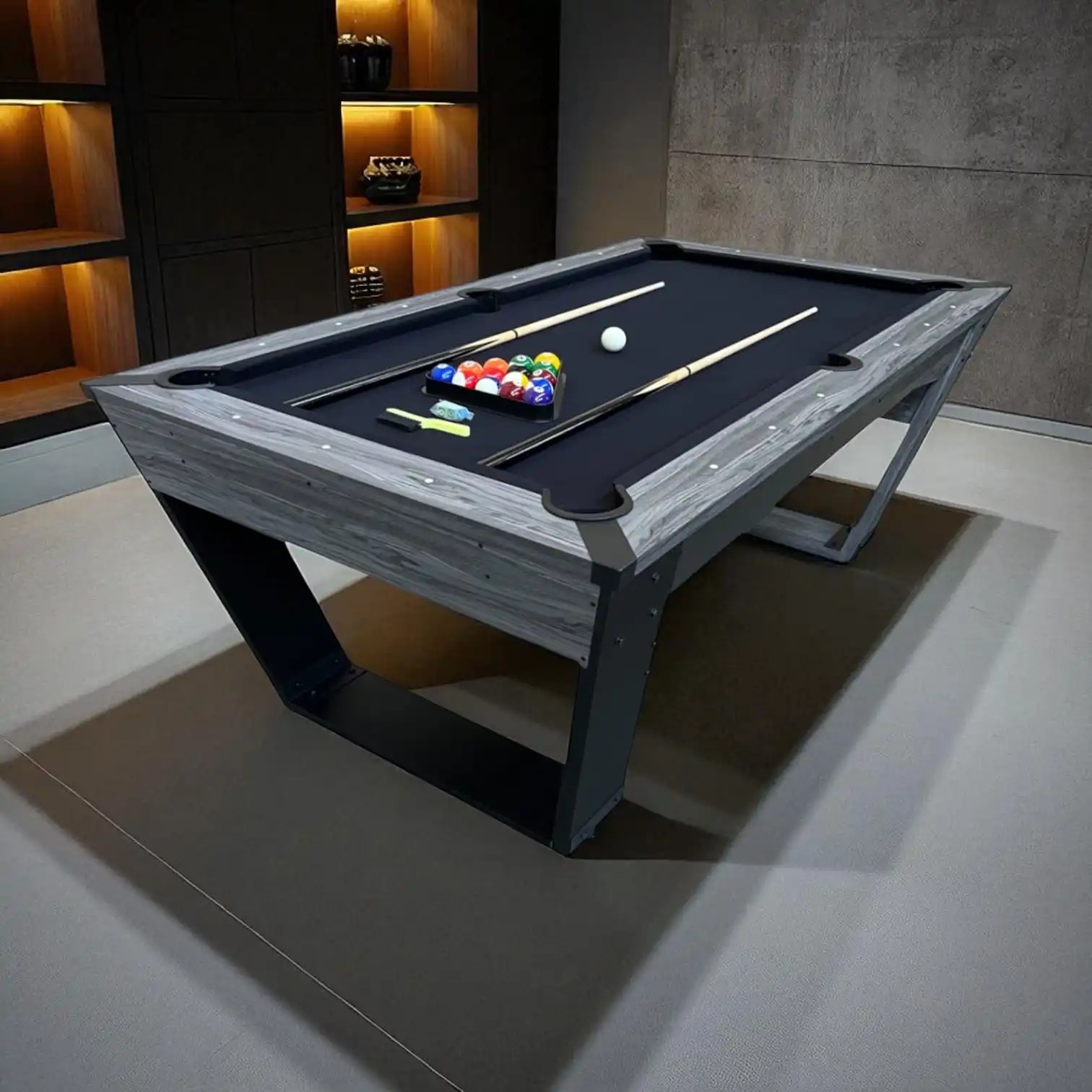 Body Strong 7FT Black Design Billiards Pool Table – Neptune