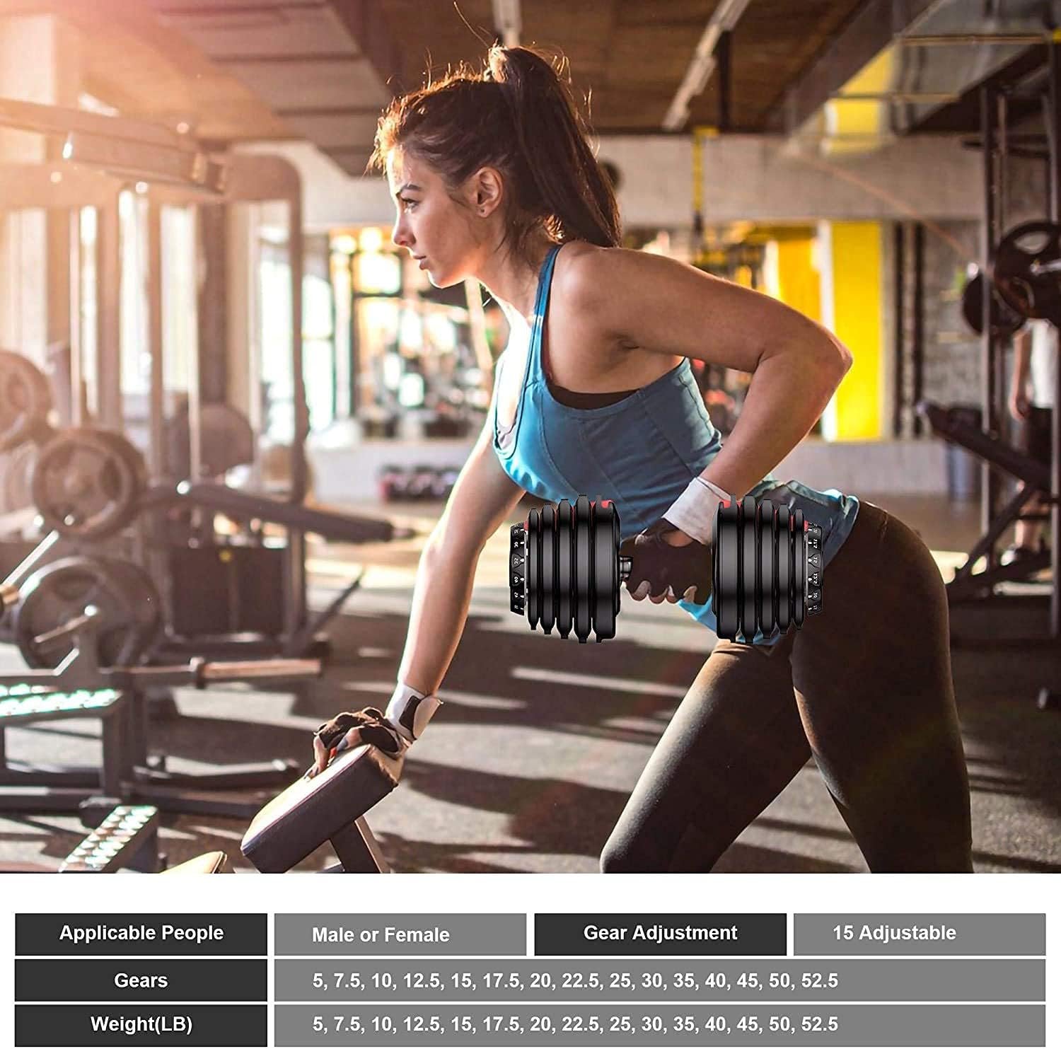 MIRACLE FITNESS 24KG ADJUSTABLE IRON DUMBBELL – PAIR