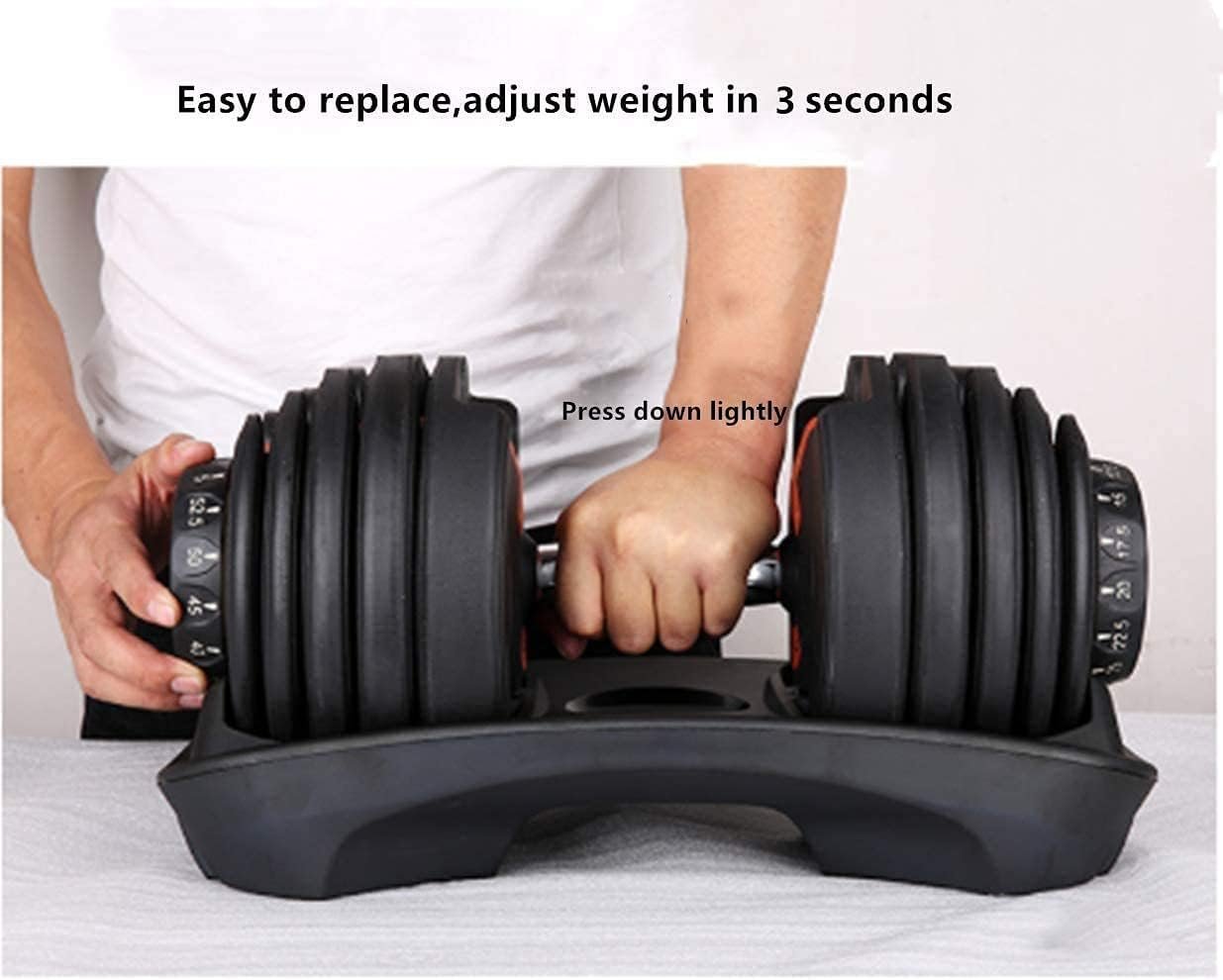 MIRACLE FITNESS 24KG ADJUSTABLE IRON DUMBBELL – PAIR