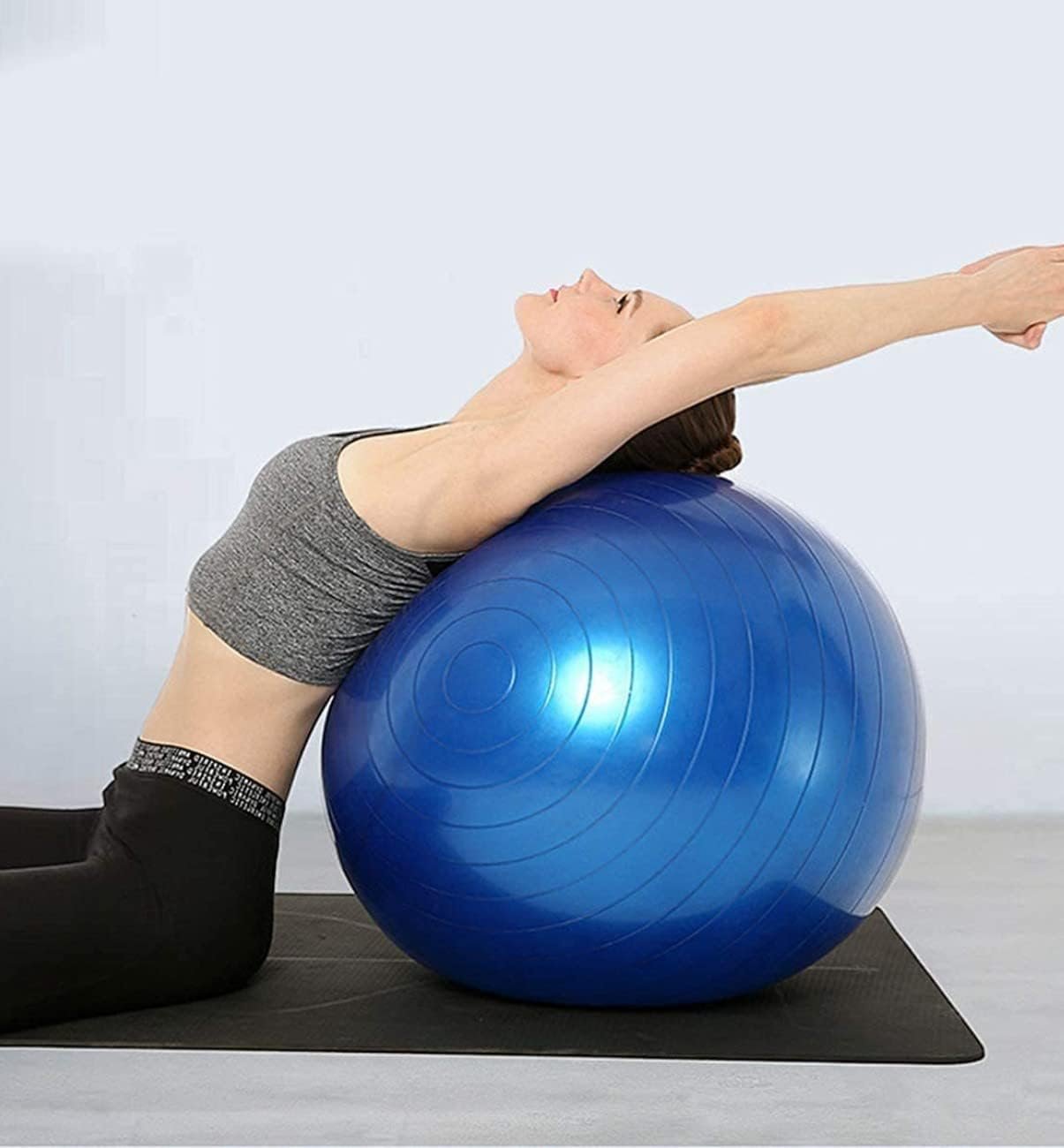 Body Strong Exercise Ball Anti-Burst, Yoga Ball Anti-Slip with Quick Air Pump