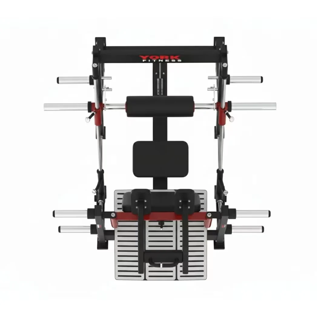 YORK 3D Hip Thrust Machine Commercial Grade Hip & Glute Strength Trainer- Mp-8148 Black/Red