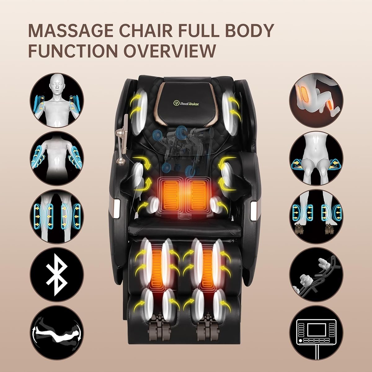 Real Relax PS6000 Massage Chair Zero Gravity Dual-core S Track