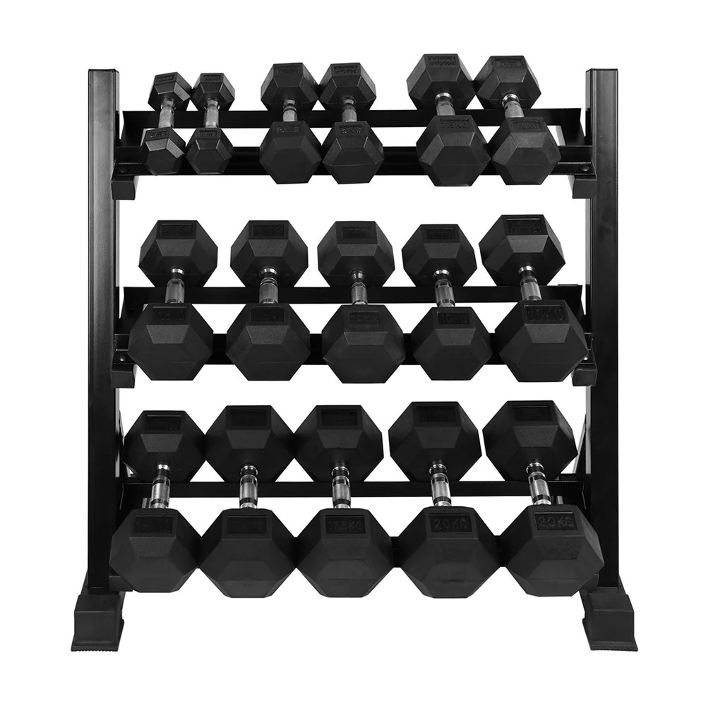 Miracle Fitness Hex Dumbbell Set With Dumbbell Rack / 2.5kg to 20kg with Rack