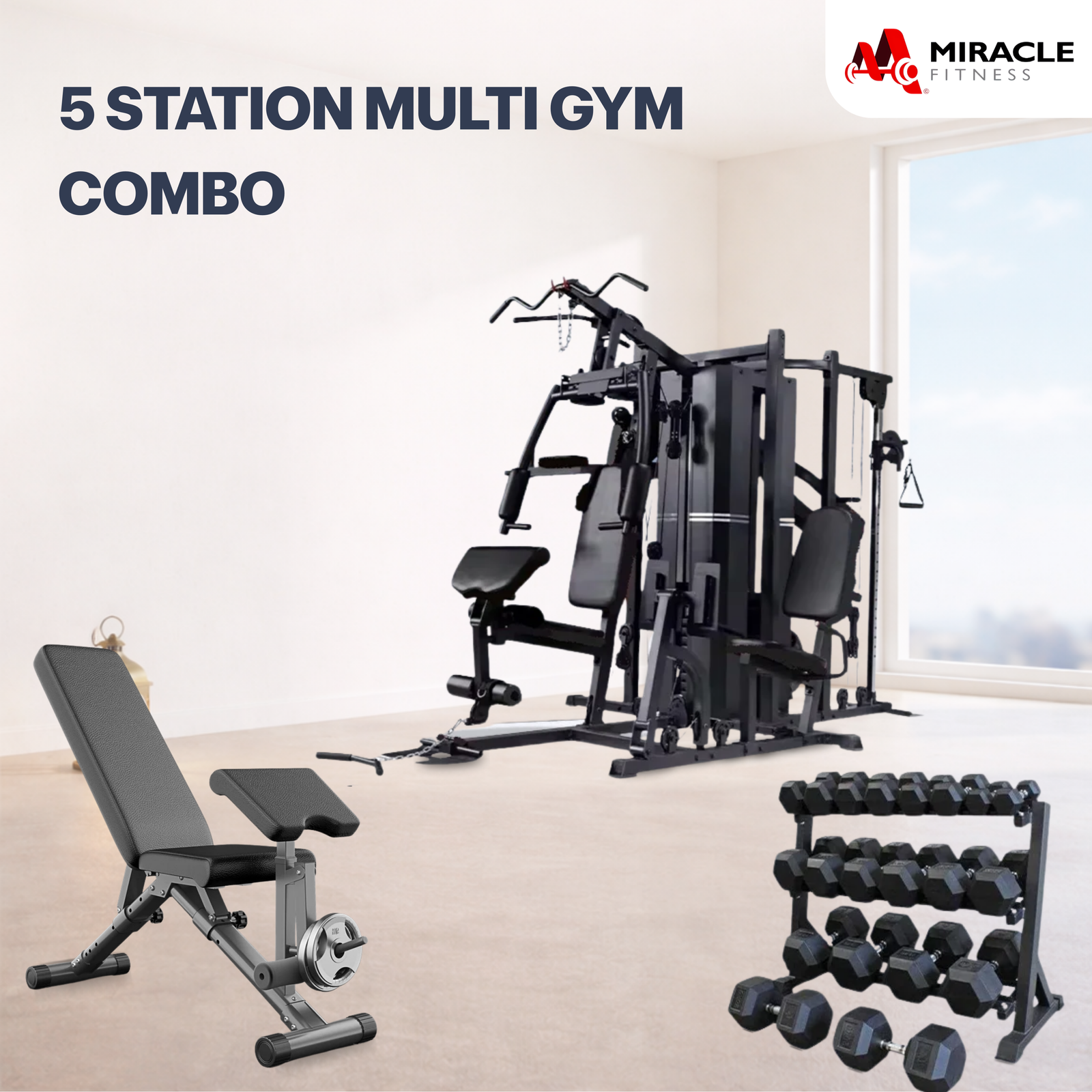 Multi 5 Station Home Gym Equipment for Sale
