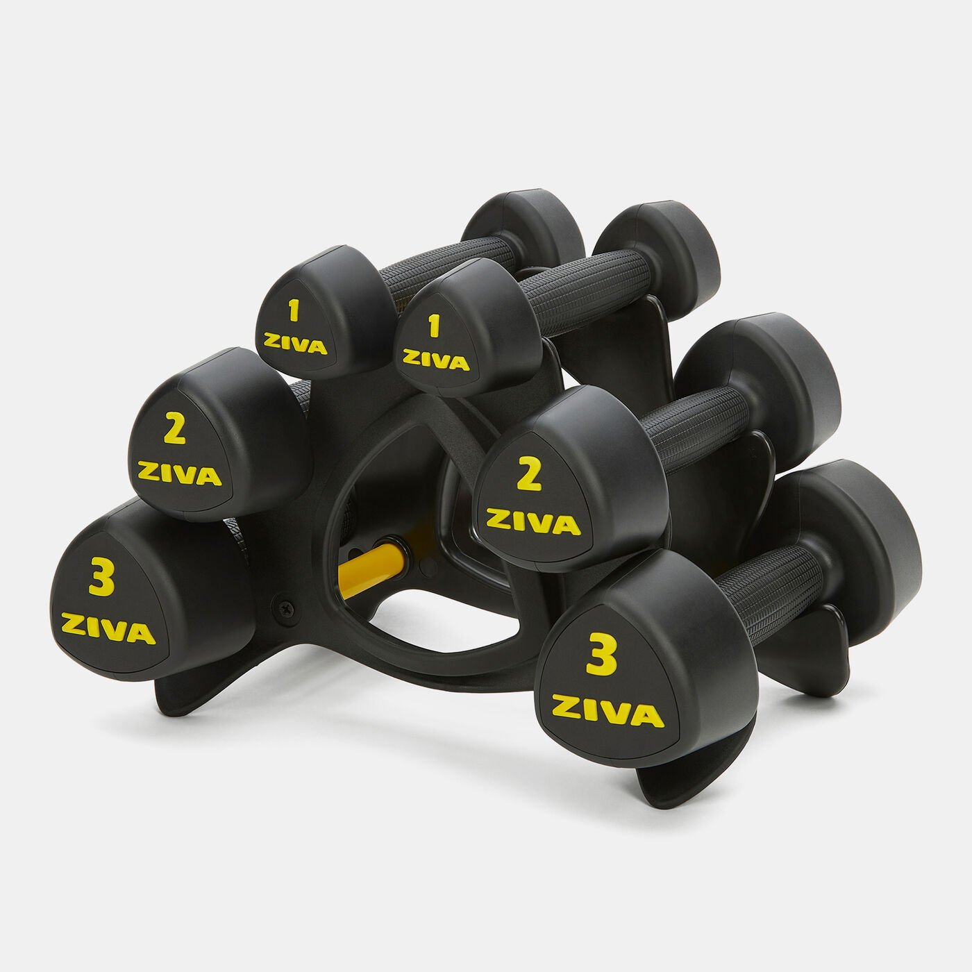 Ziva Studio Tribell 12 Kg Set (1,2,3Kg Pair) W/Stand