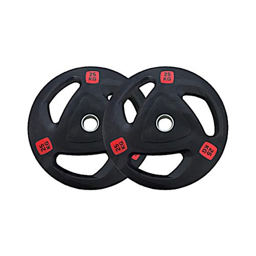 Miracle Fitness Tri-Grip Olympic Rubber Plates 2.5 Kg to 25 Kg