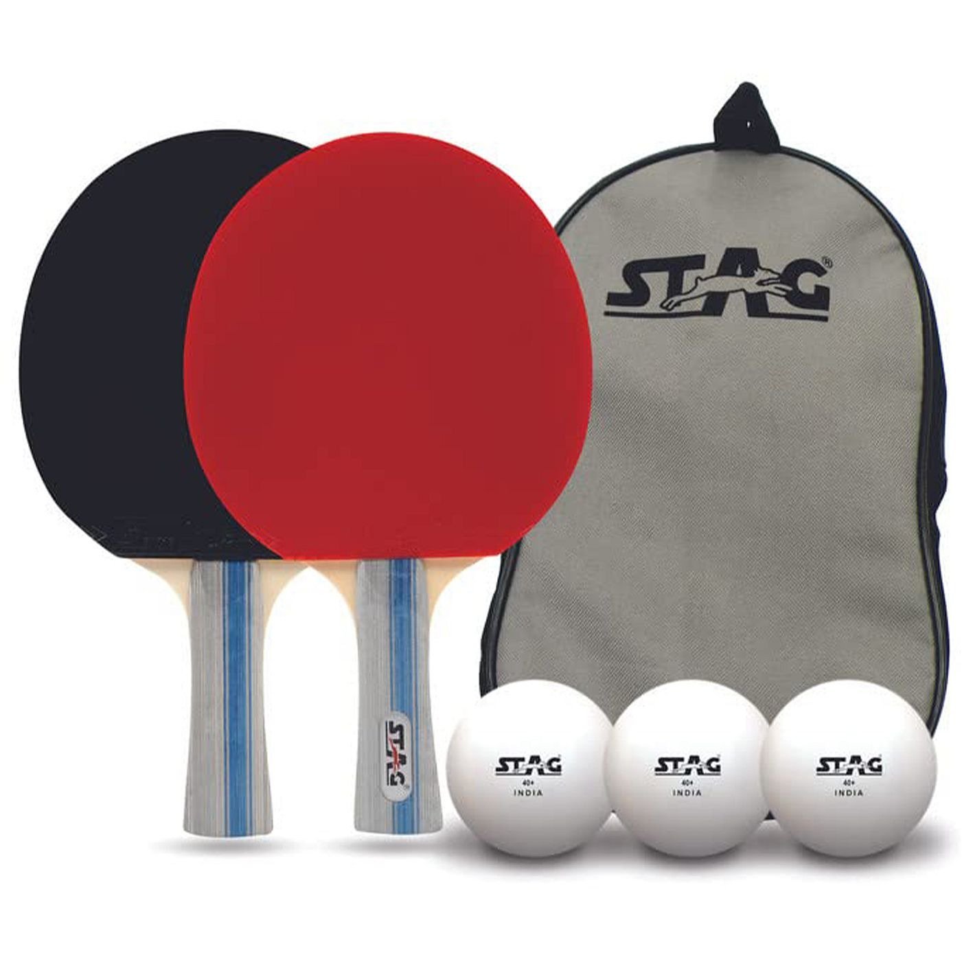 Stag 4 Star Table Tennis Playset| 2 Racquets and 3 Balls