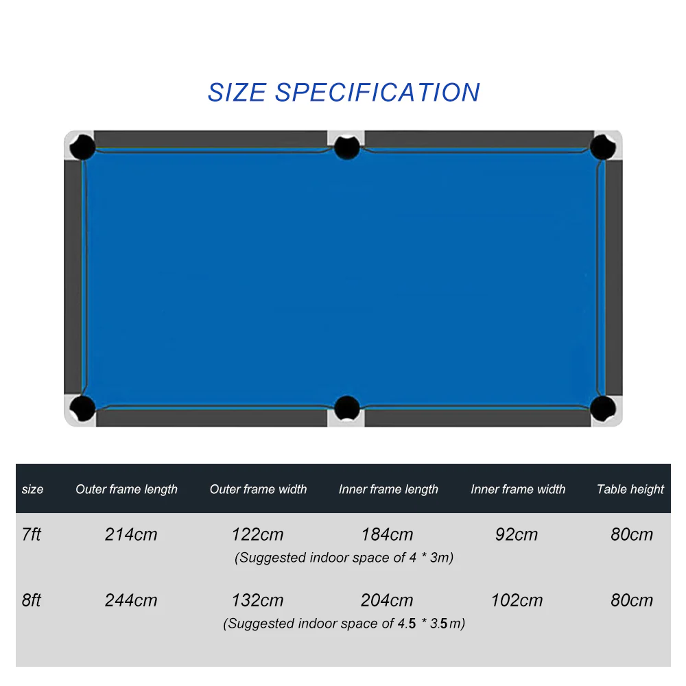 Miracle Fitness 7ft 3 IN 1 Billiard Pool Tables with Ping Pong Dining Table Convertible