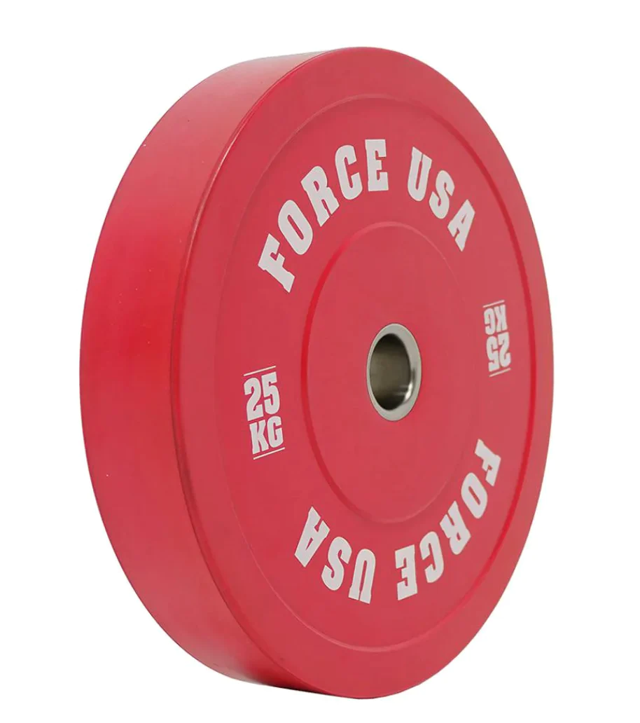 Force USA Pro Grade Coloured Bumper Plates (Sold Individually) 25KG