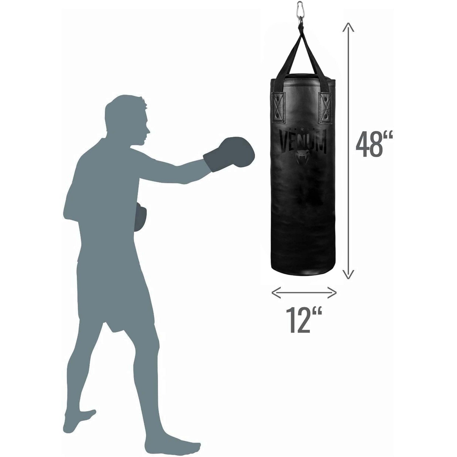 Venum Origins Punching Bag (Ceiling Mount Included) 70 LBS - France
