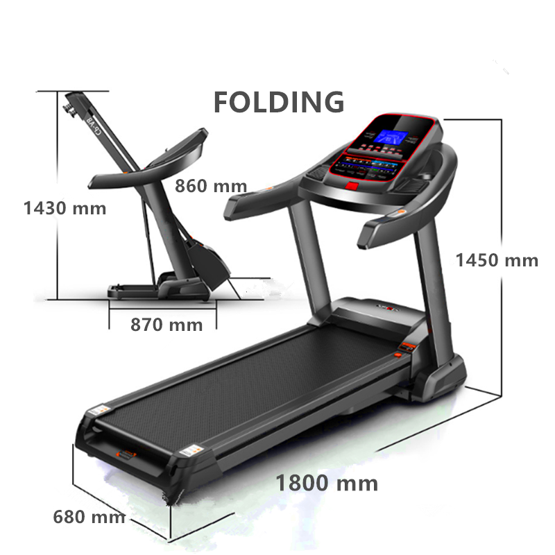 Miracle Fitness 4.5 HP Foldable Commercial Treadmill A8