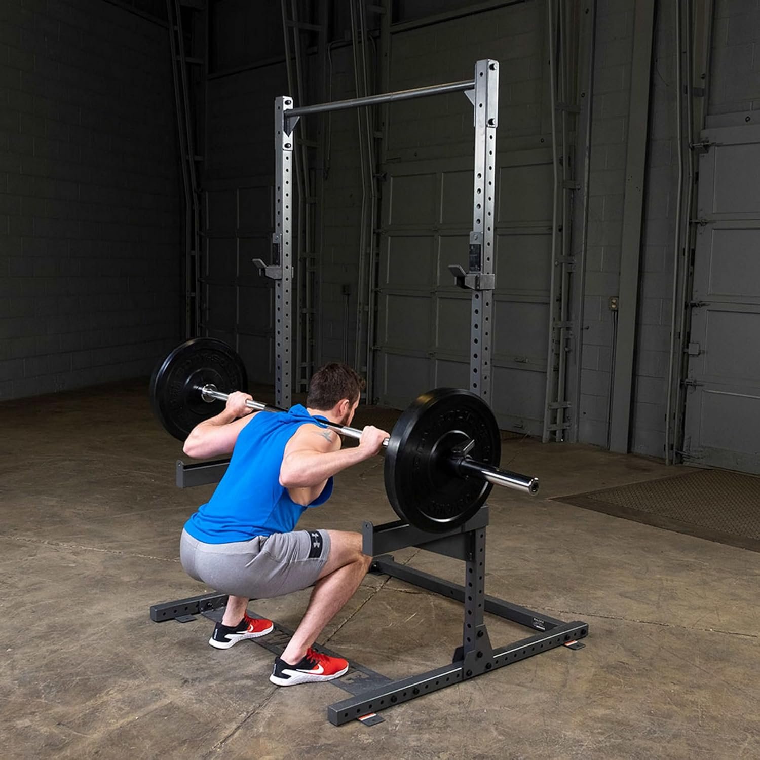 Body Solid Half Rack with J-Cups and Safety Arm Set PPR500