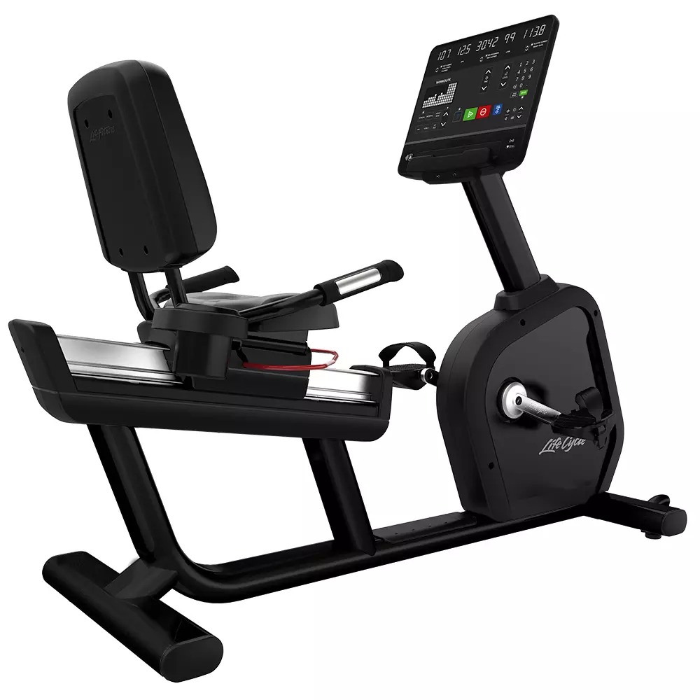 Life Fitness Aspire Recumbent Bike with SL Console | Arctic Silver Base