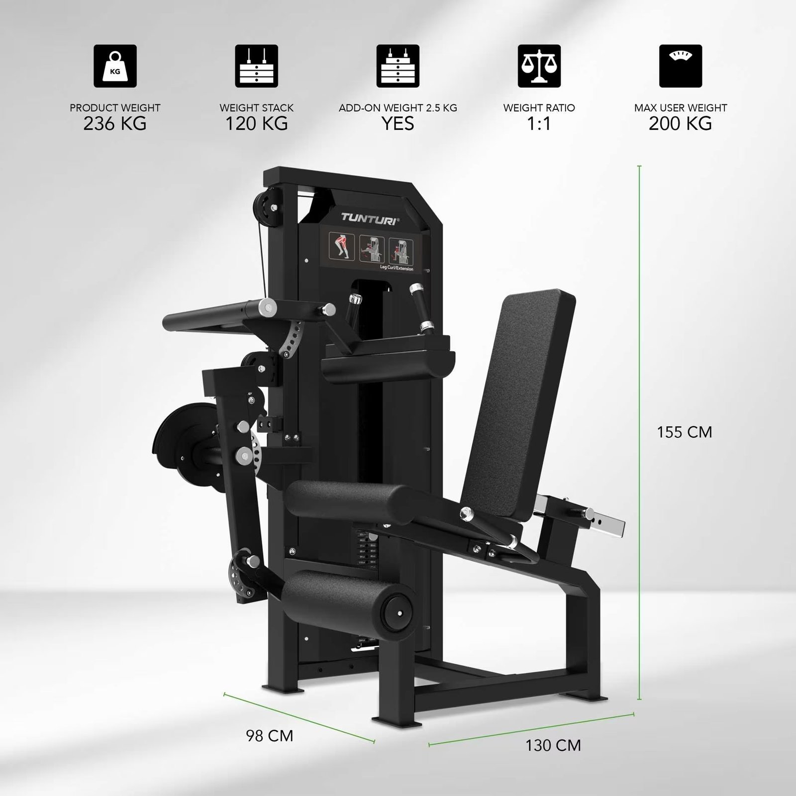 Tunturi Platinum Dual Leg Curl/Extension - V-series