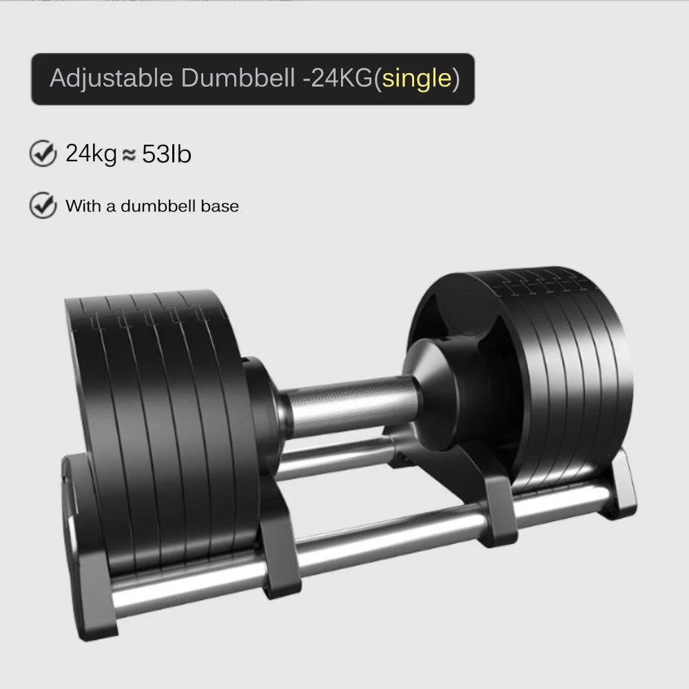 Miracle Fitness 48KG Adjustable Double Dumbbells – 2 Pieces (24KG Each)