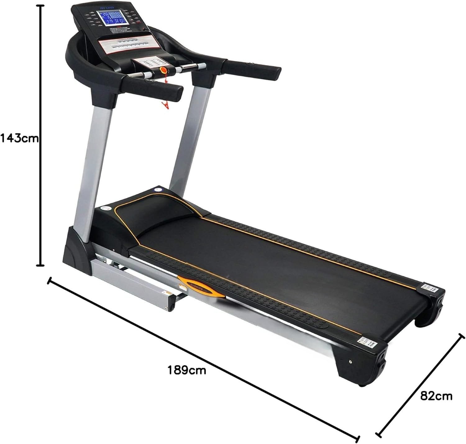 Sky Foldable Light Commercial Treadmill AC Motor (6 Hp Peak) With Built In Speaker
