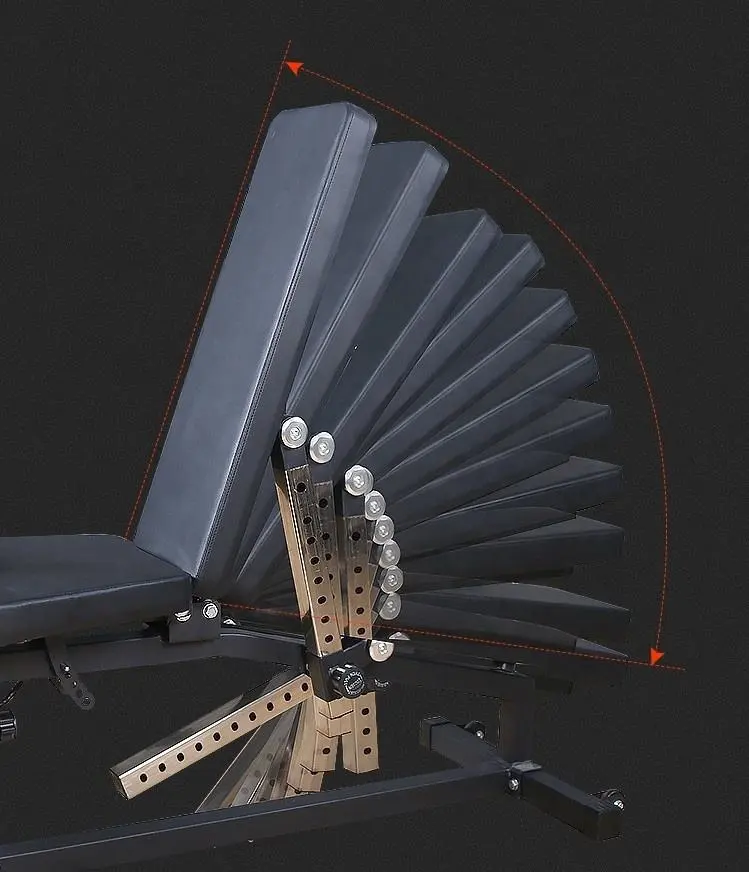 Miracle Fitness Heavy Duty Adjustable Bench with Leg Extension with Leg Curl & Preacher Curl Attachment - Flat/Incline/Decline