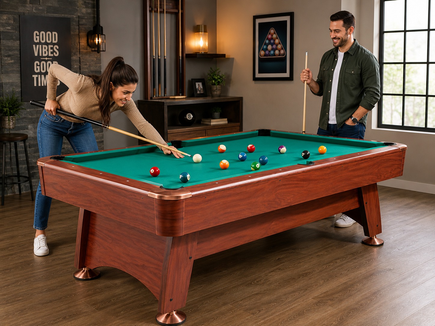 Roma Italy Non KD Pool/Billiard Table | HBT171D02S2 | 7 FT