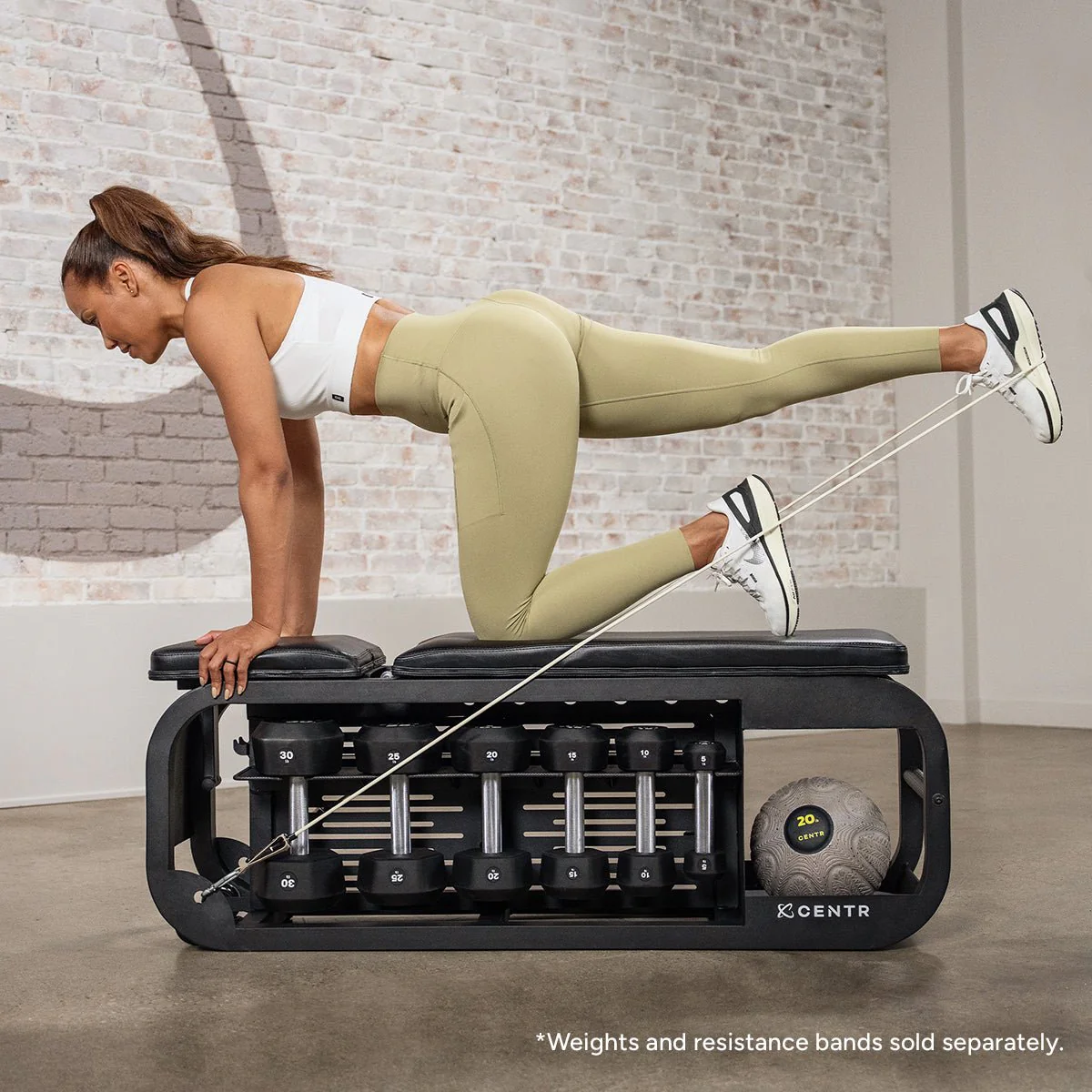 Inspire Fitness CENTR Fusion Home Gym Bench with Integrated Dumbbell Storage