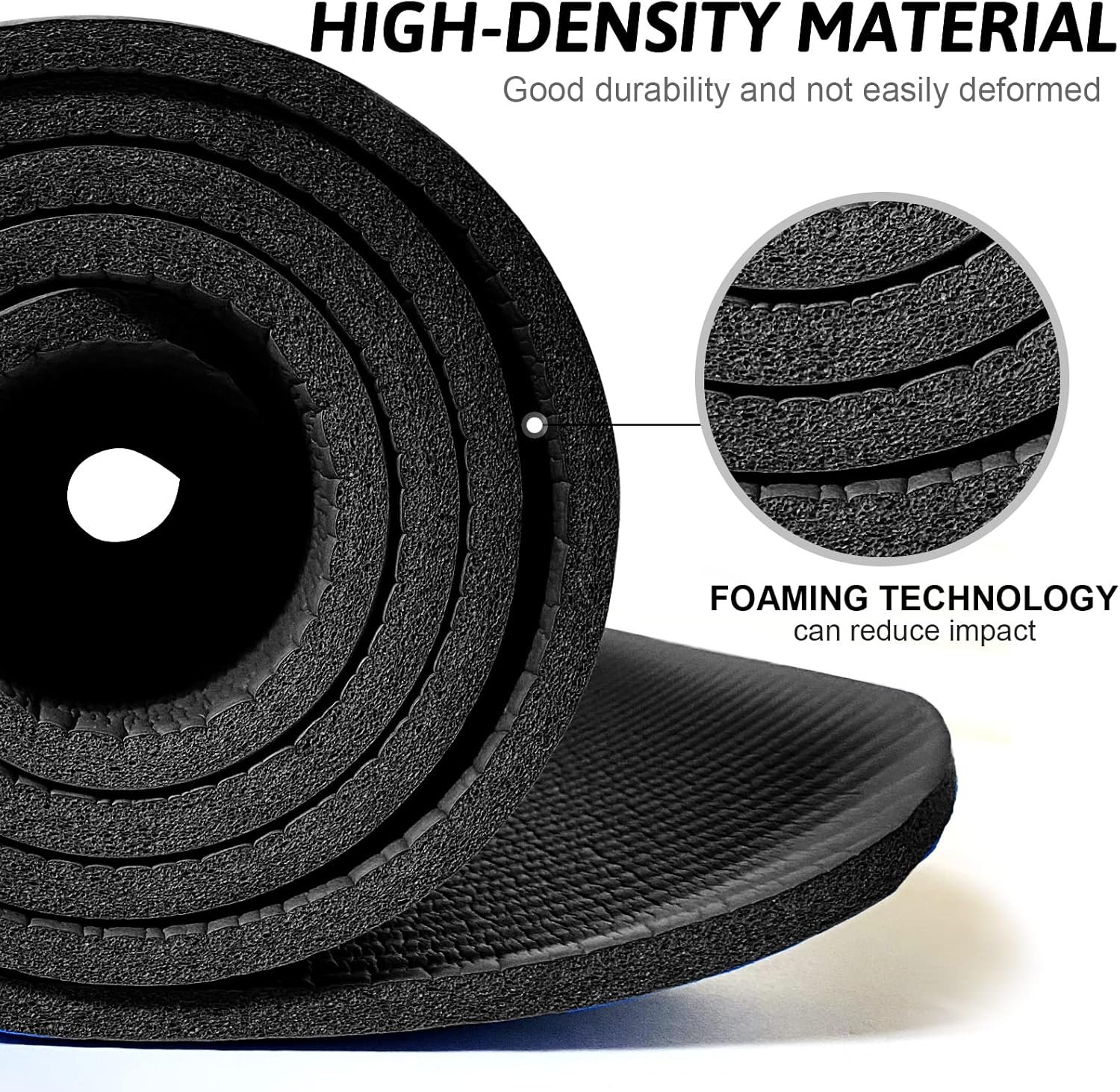 Miracle Fitness Yoga Mat with Strap Included 10mm Thickness