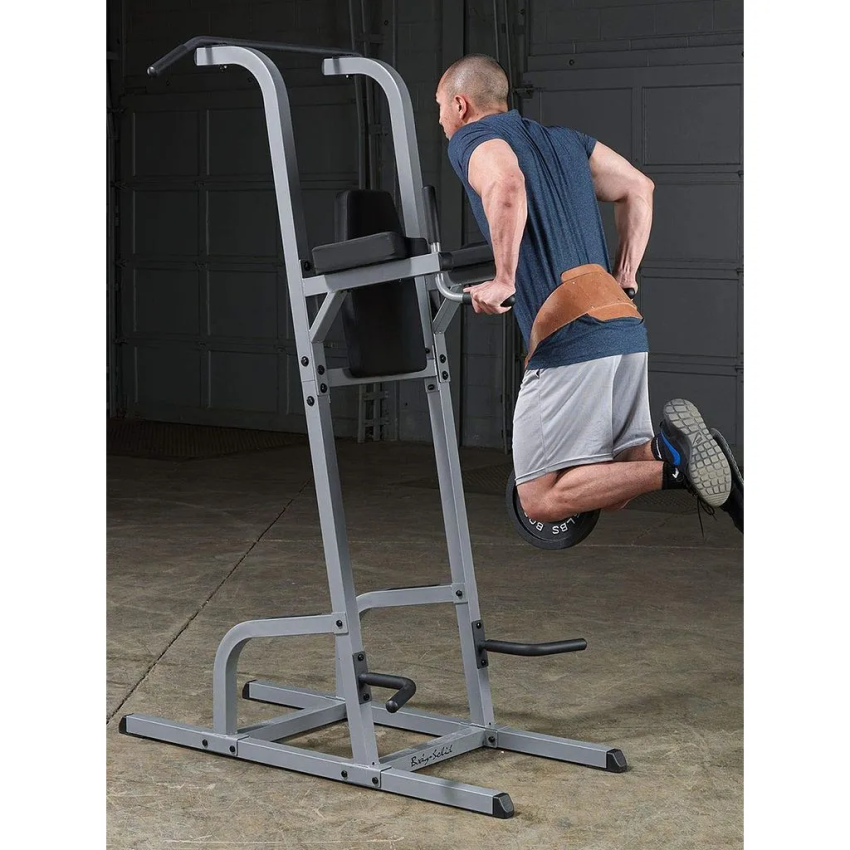 Body Solid GVKR82 Knee Raise Dip Pull Up Power Rack