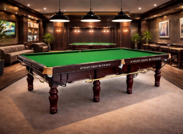 Knight Shot Buffalo 12ft Commercial Snooker Table – Mahogany Finish