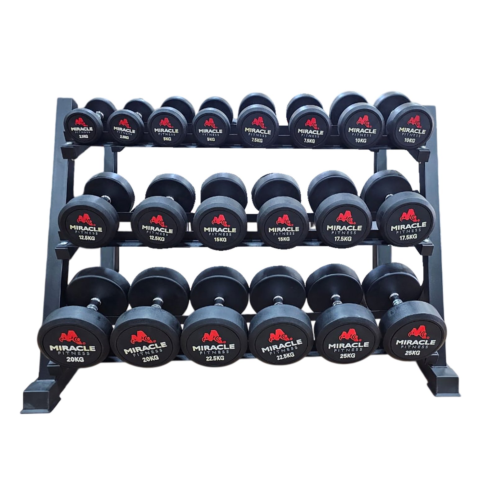 Miracle Fitness Round Dumbbell Full Set 2.5Kg to 25Kg