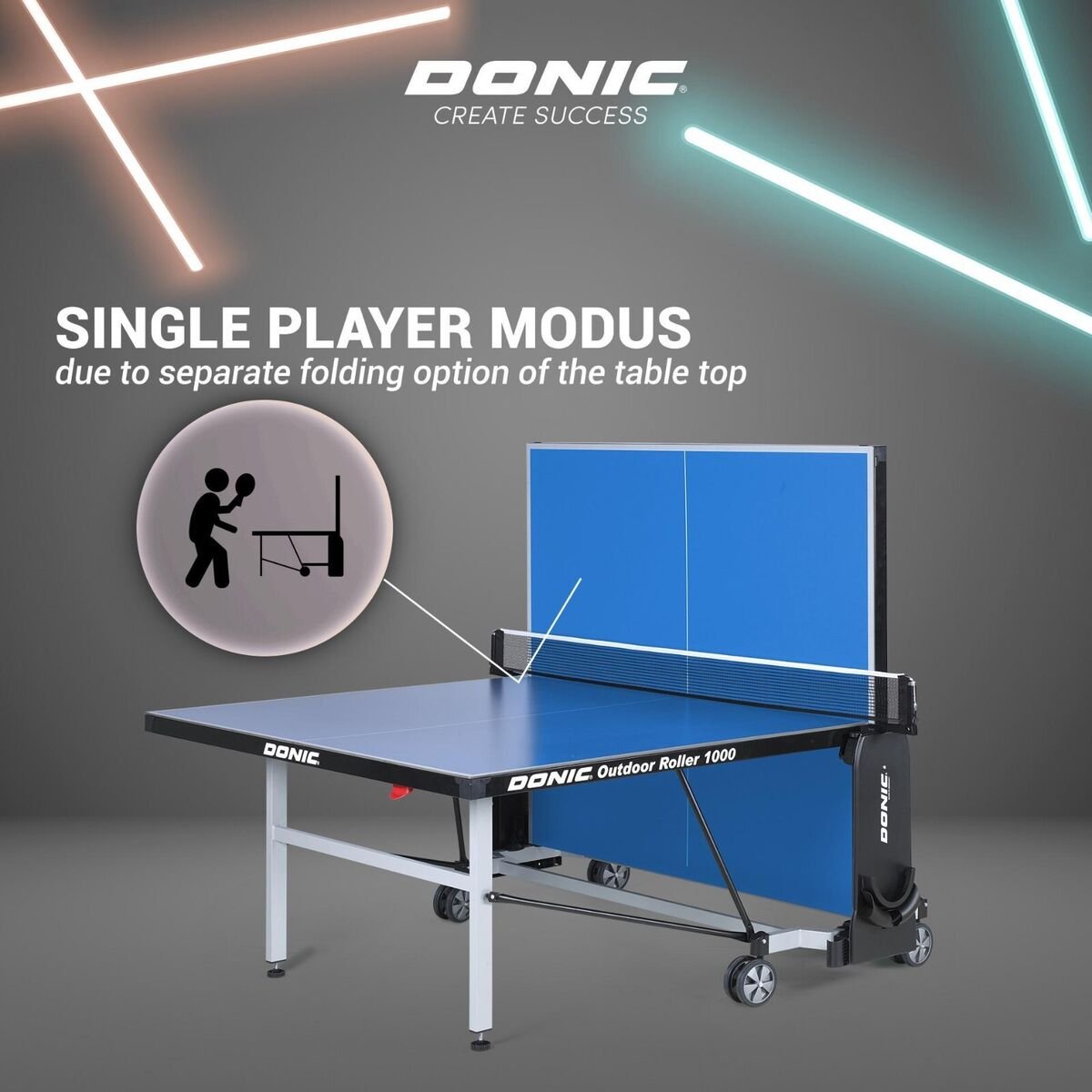 Donic Outdoor Roller 1000 Table Tennis Table
