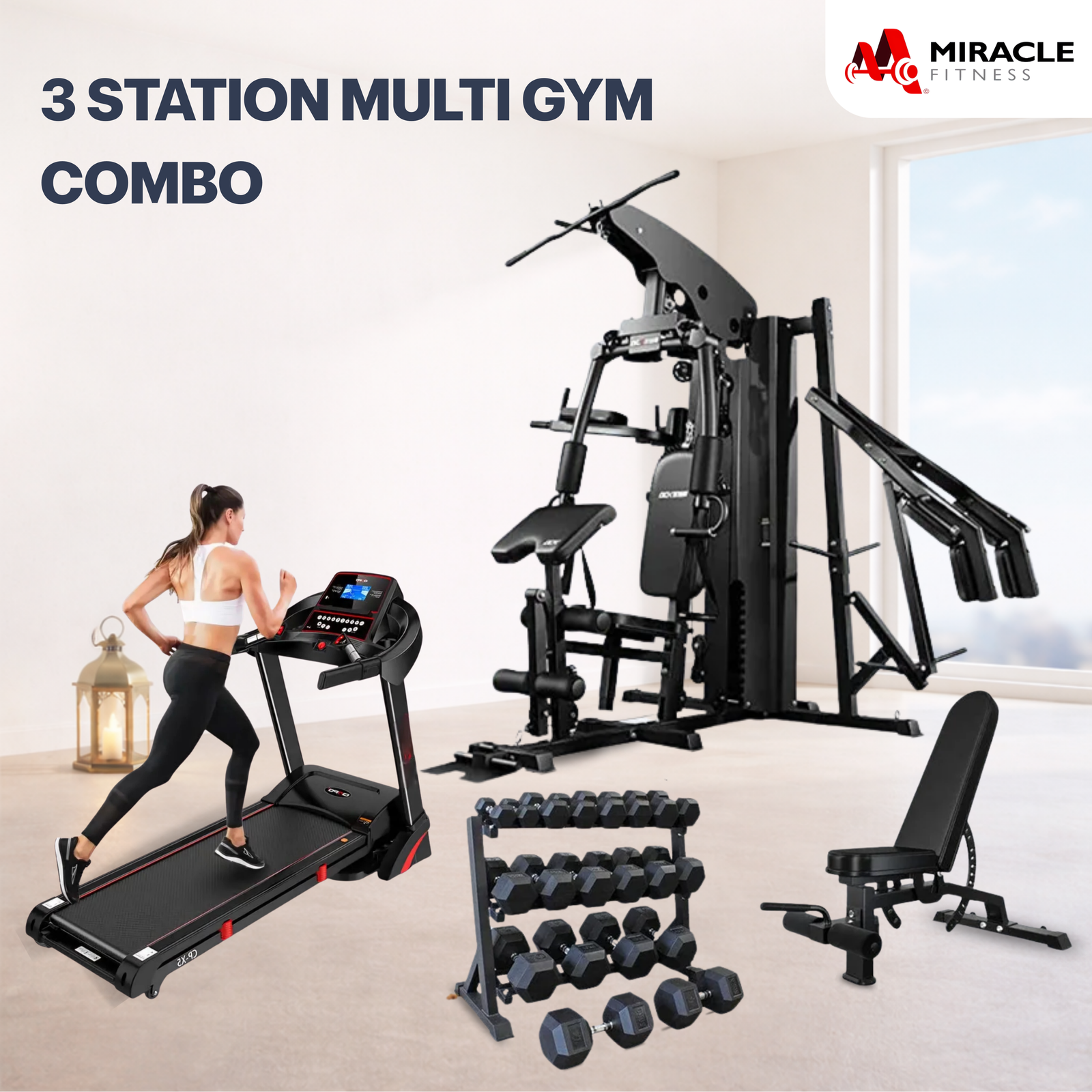 Home Gym Equipment All-in-One Combo Set