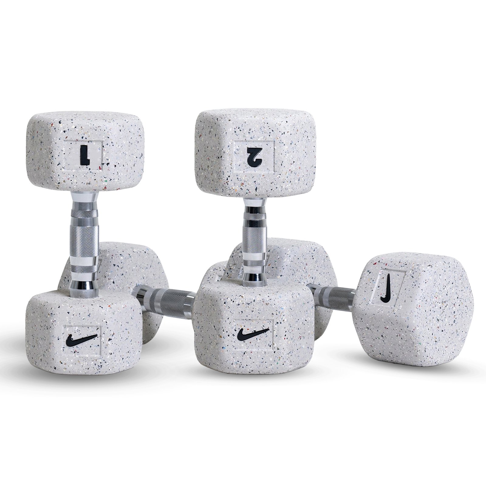 Nike Strength Heavy-Duty Grind Hex Dumbbell - Wolf Grey | Pair | 1 Kg to 10Kg