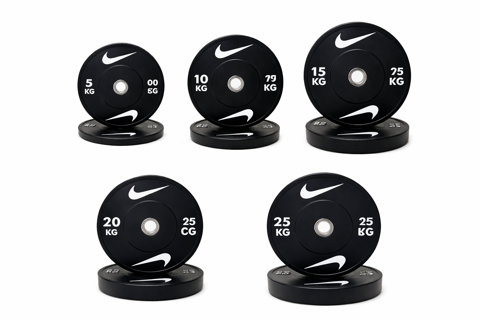 Nike Strength Heavy-Duty Rubber Bumper Plates - Single | Black/White