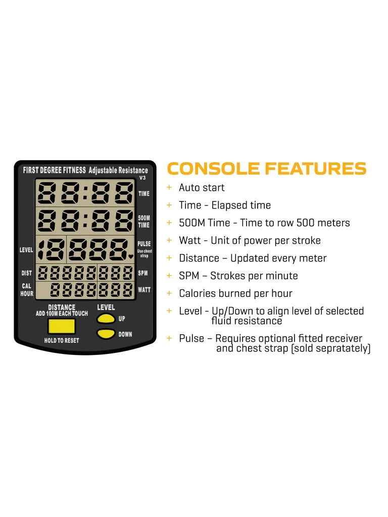 First Degree Fitness Neon Plus Fluid Rower