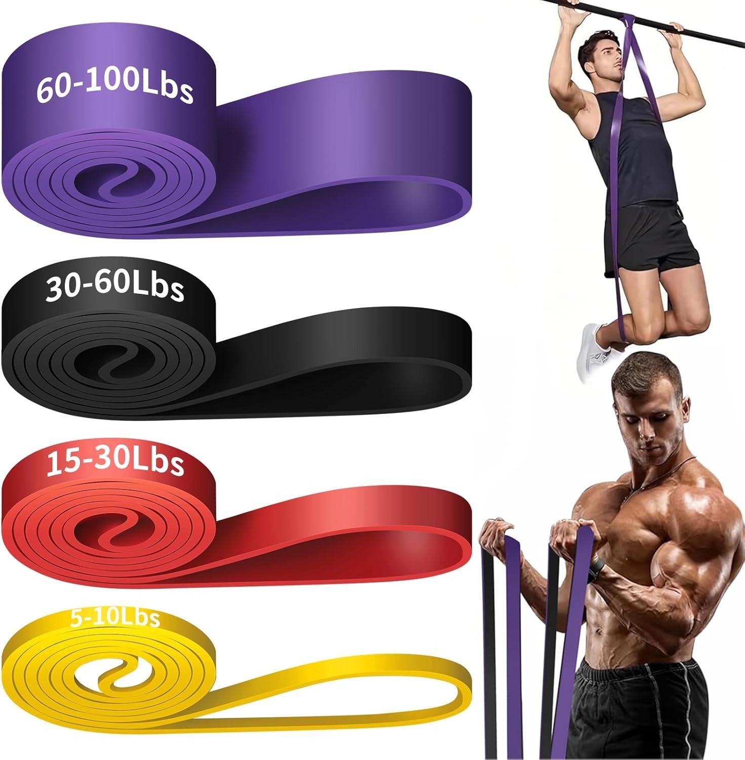 Miracle Fitness Resistance Band, Pull Up Assistance Band Set