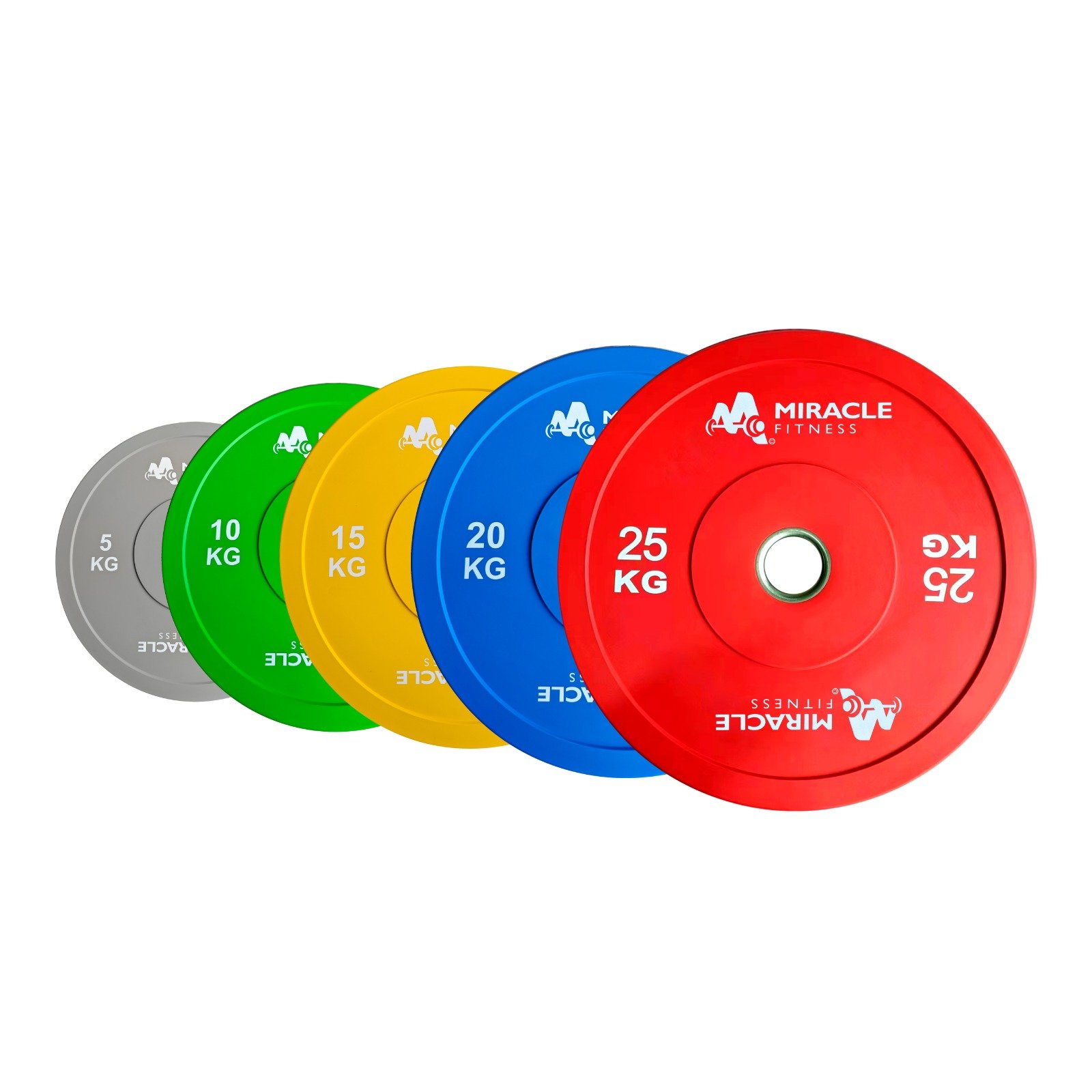 Miracle Fitness Color Bumper Plates 5 Kg to 25 Kg