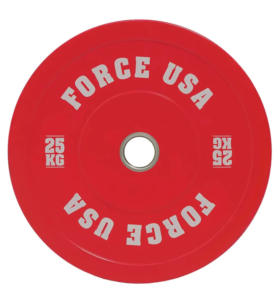Force USA Pro Grade Coloured Bumper Plates (Sold Individually) 25KG